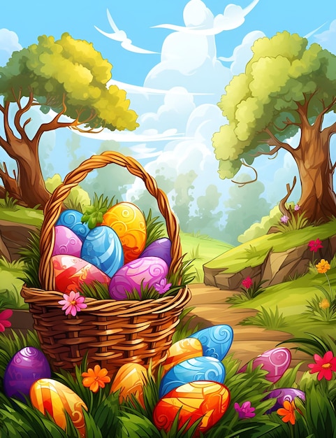 Easter basket background for ester basket stuffer