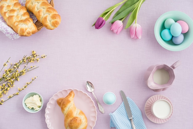 Easter breakfast table