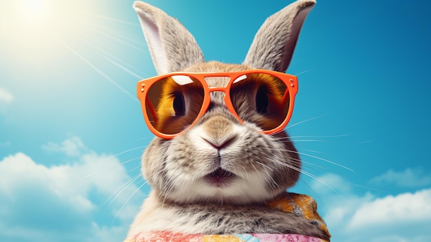 Easter bunny with sunglasses