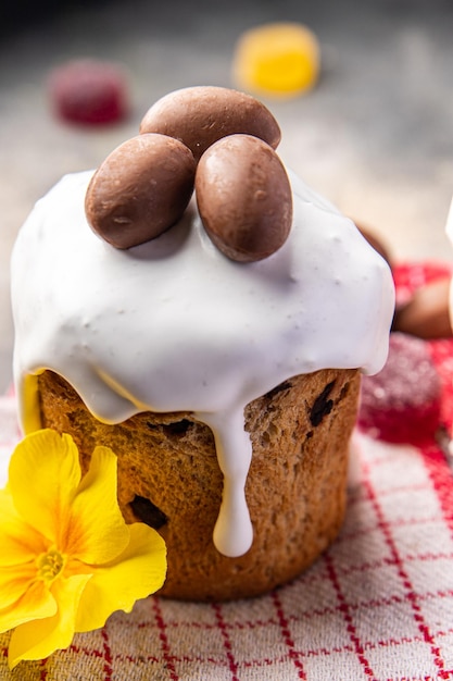 Easter cake sweet treat baking easter food dessert orthodox christian meal snack on the table