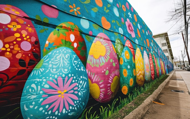 Easter Colors on City Wall