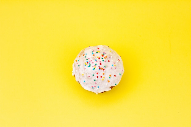 Easter cupcake on a pastel wall