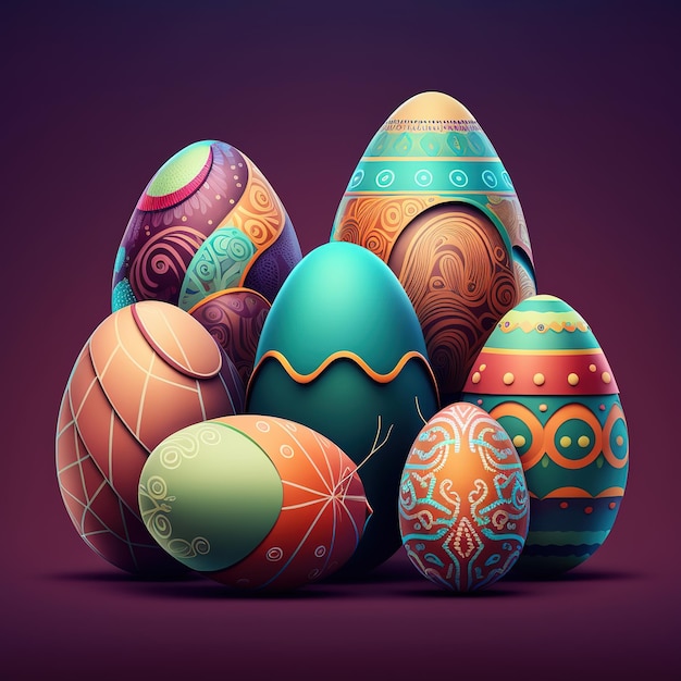 easter eegs illustration