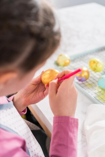 Easter egg coloring