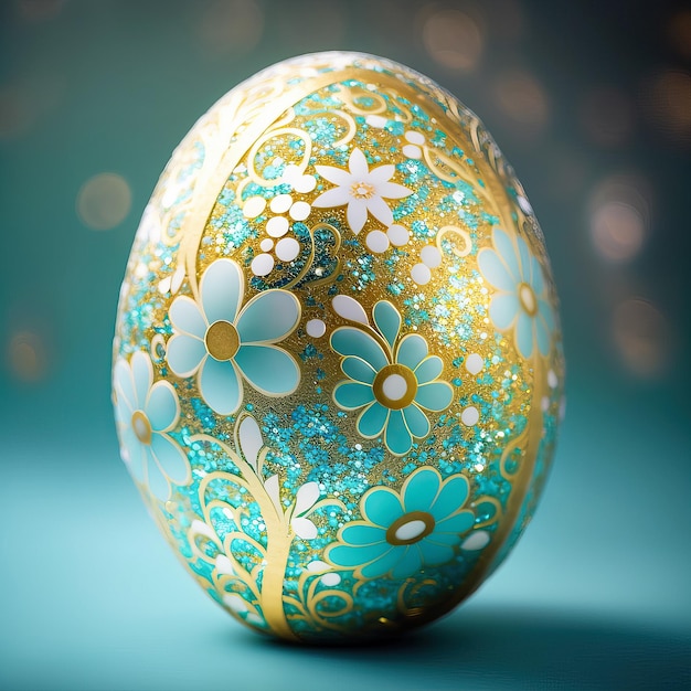 Easter egg decorated with patterns