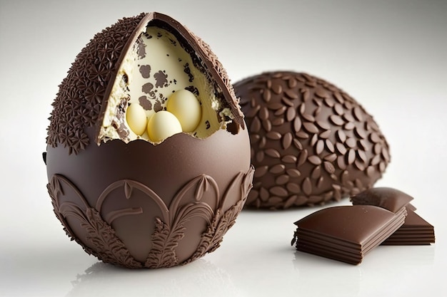 Easter egg filled with brigadeiro bonbon a common dessert in Brazil