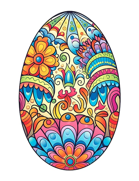 Easter egg mandala background