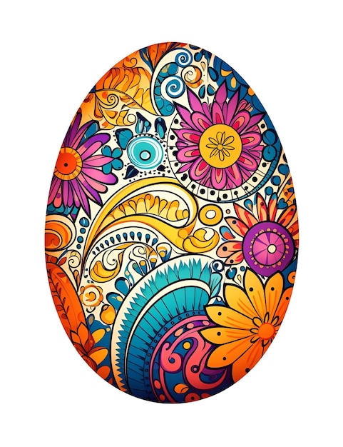 Easter egg mandala background