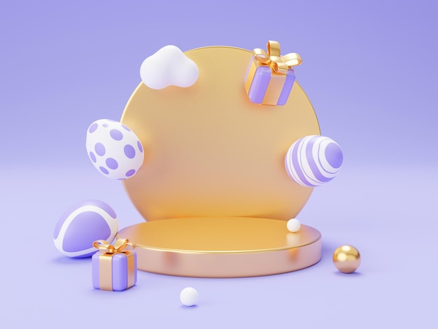 Easter egg podium arch 3d render