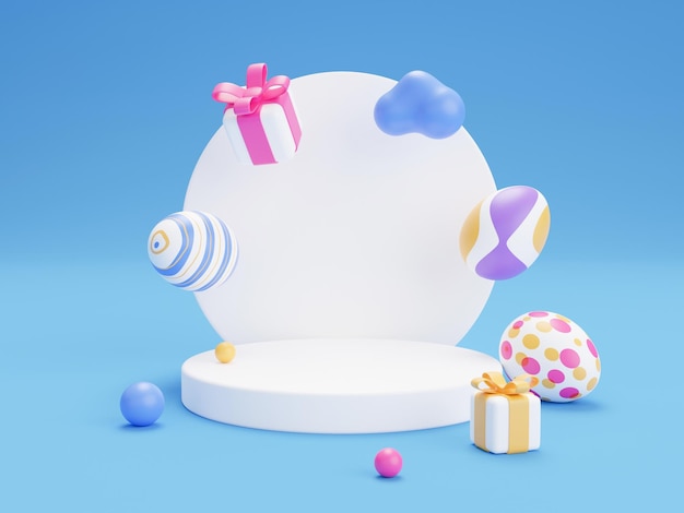 Easter egg podium arch 3d render