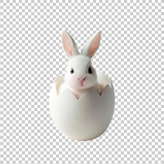 easter egg with rabbit 3d illustration