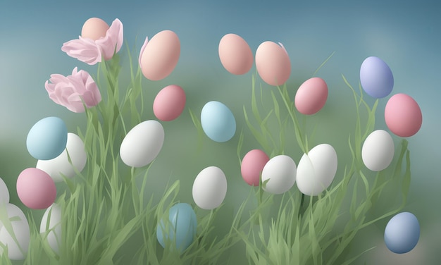 Easter eggs background