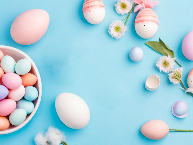 Easter Eggs Colorful Background