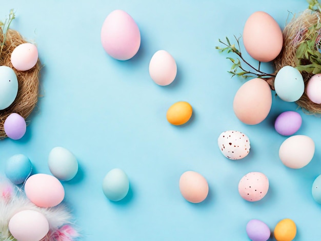 Easter Eggs Colorful Background