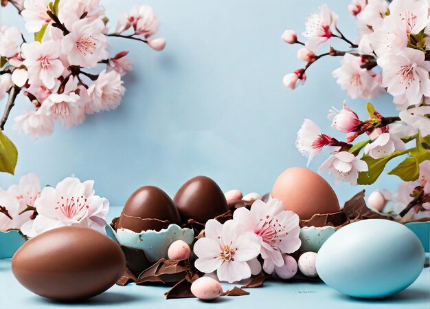 Easter Eggs Colorful Background