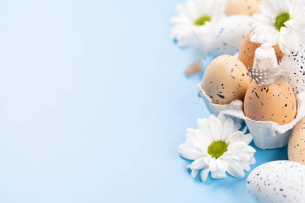 Easter eggs and flowers