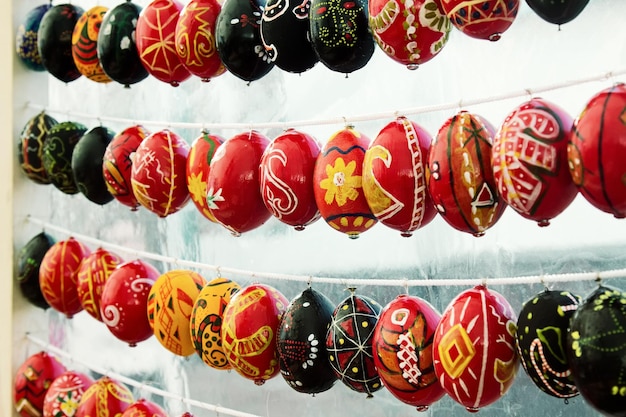 Easter exhibition Festival on Sofiivska Square colorful Easter eggs