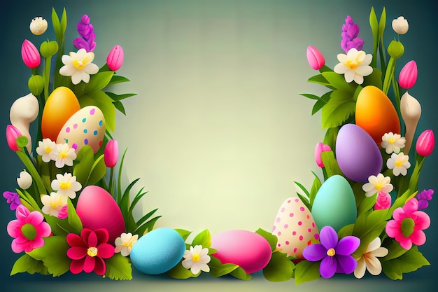 Easter holiday background Generative Ai