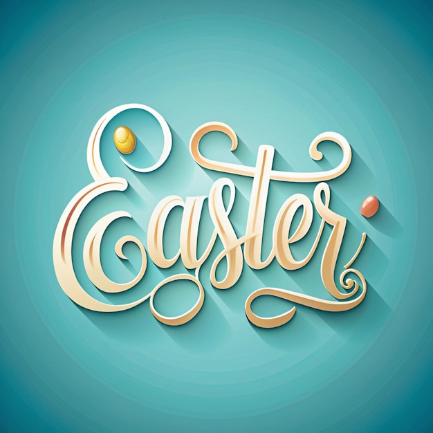 Photo easter lettering design