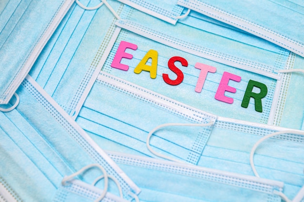 Easter letters on face masks