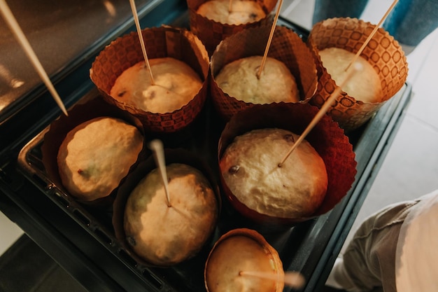 Easter paska cake is brewed in household minds in preparation for Easter in Ukraine