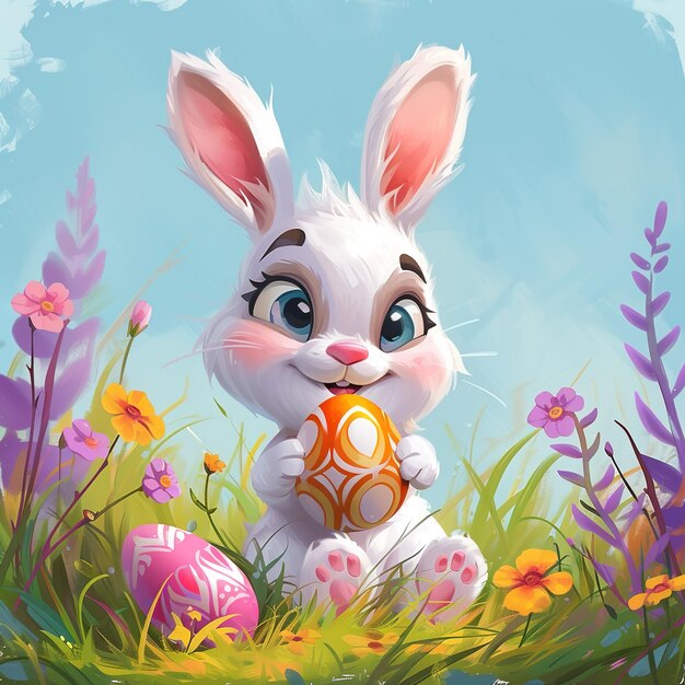 Easter rabbit cartoon