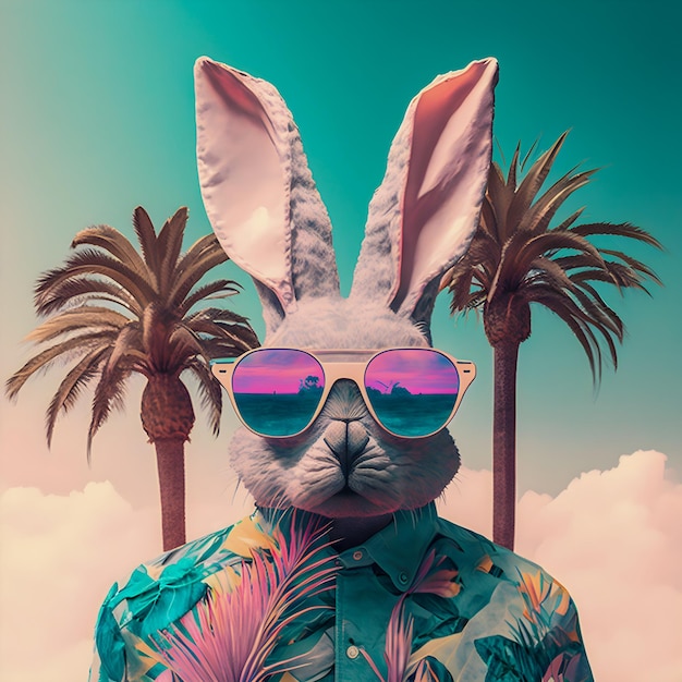 Easter vibes abstract funny illustration