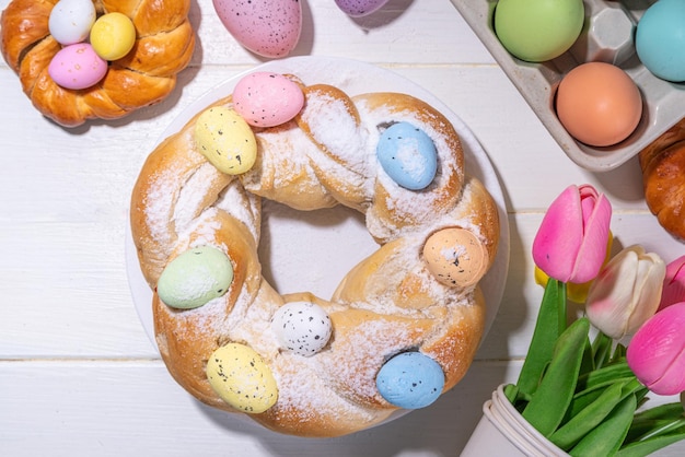 Easter wreath bread