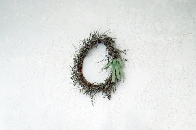 Easter wreath of dry willow branches