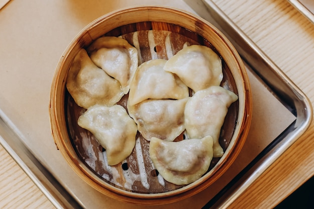 Eastern European dumplings stuffed with cherry