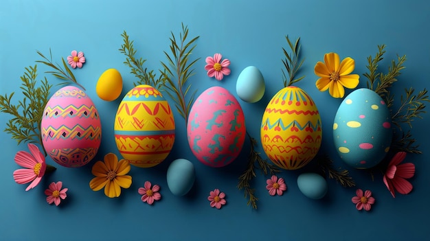 Easters charm a serene sunrise playful bunny or intricate still life Adorned with pastels blossoms and eggs it captures the essence of family tradition and springs beauty generative AI