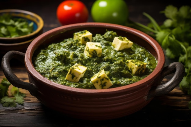 Easy Palak Paneer Indian food Photography