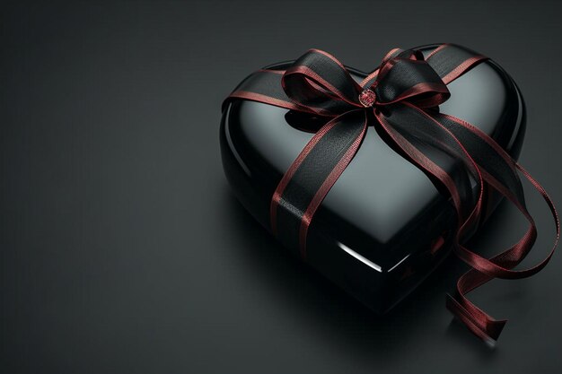 Ebony Elegance Black background Valentines