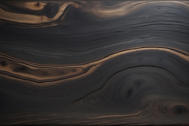 Ebony wood slab with unique pattern