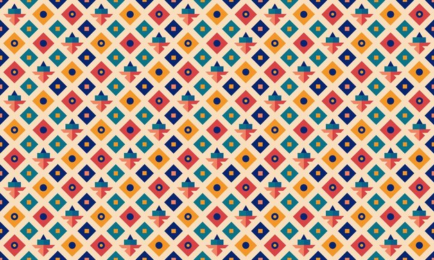 Eclectic Design Geometric Shapes Seamless Pattern for Wallpaper Background