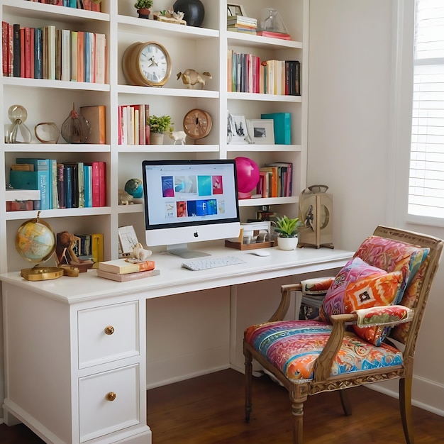 Eclectic Home Office