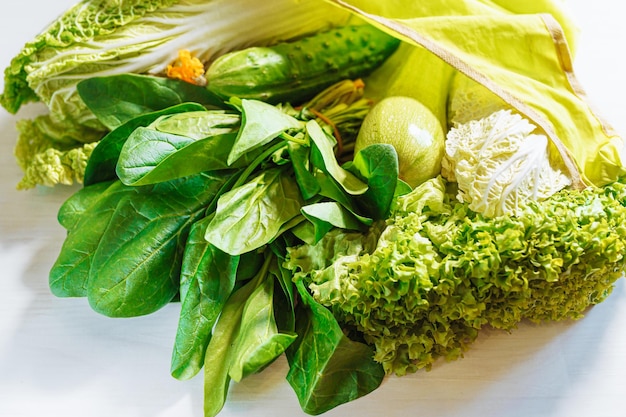 eco bag with fresh vegetables