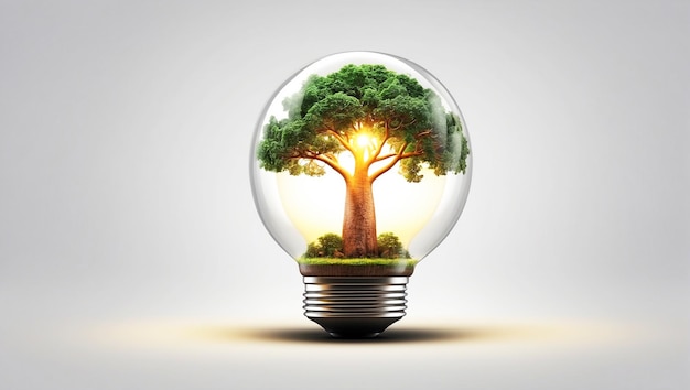 eco baobab tree inside of bulb light