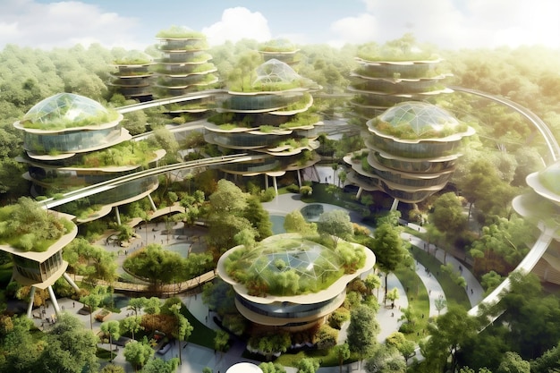 Eco City Project Sustainable Mindset Engineer Envisions a Thriving Urban Future Generative AI