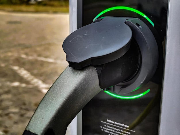 Eco electric car charging battery energy