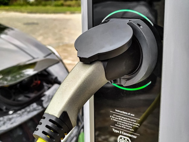 Eco electric car charging battery energy