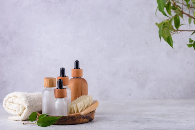 Eco friendly cosmetic bamboo bottle