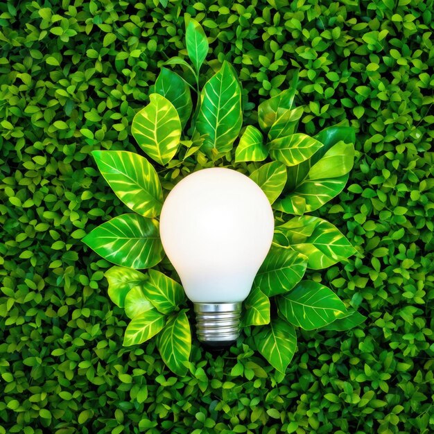 Eco Friendly Light Bulb with Greenery Inside