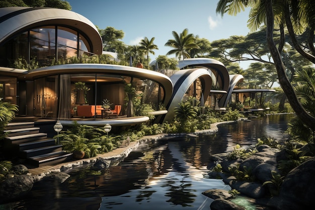 eco friendly resort and spa seamlessly blending with the environment sustainable architecture solar