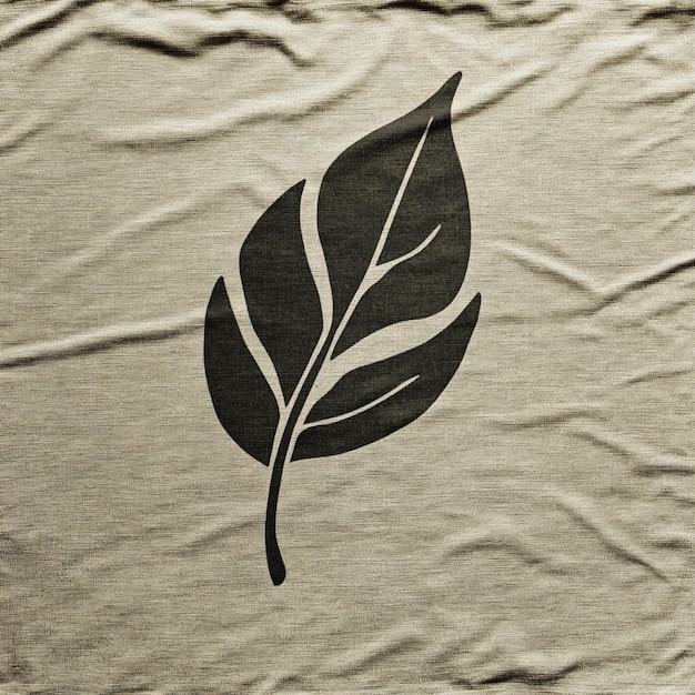 Photo eco friendly t shirt with subtle and sophisticated leaf design