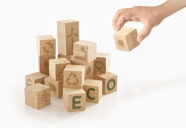 Eco & Go Green concept on isolated background