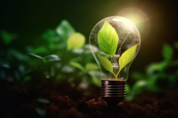 Eco green bulb Generate Ai