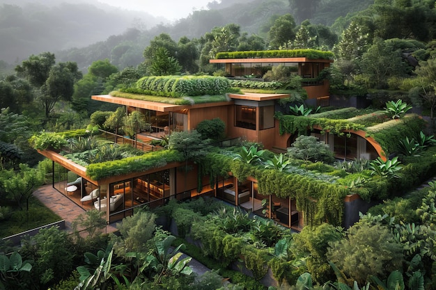 An eco house with a permacultureinspired design