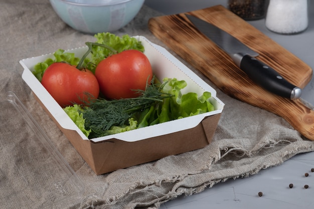 Eco packaging cardboard food containers for delivery service