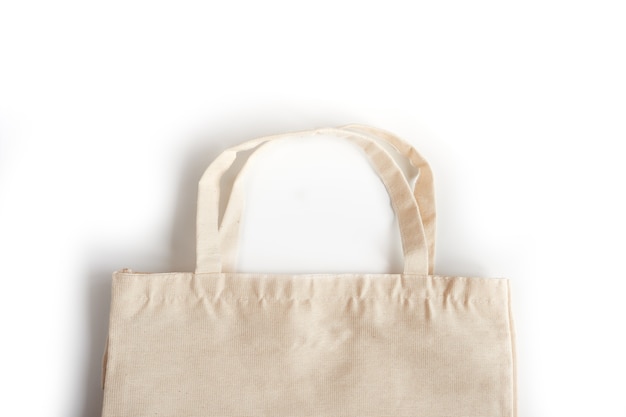 Eco shopping bag made of fabric. The concept of nature protection, ecology